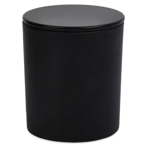 10oz Unlabeled Black Matte  Jar Soy Candle Private Label: Tobacco Sandalwood