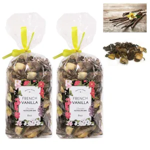2 Pc French Vanilla Potpourri Scent Decorative Bath Home Fragrance Dried Flower