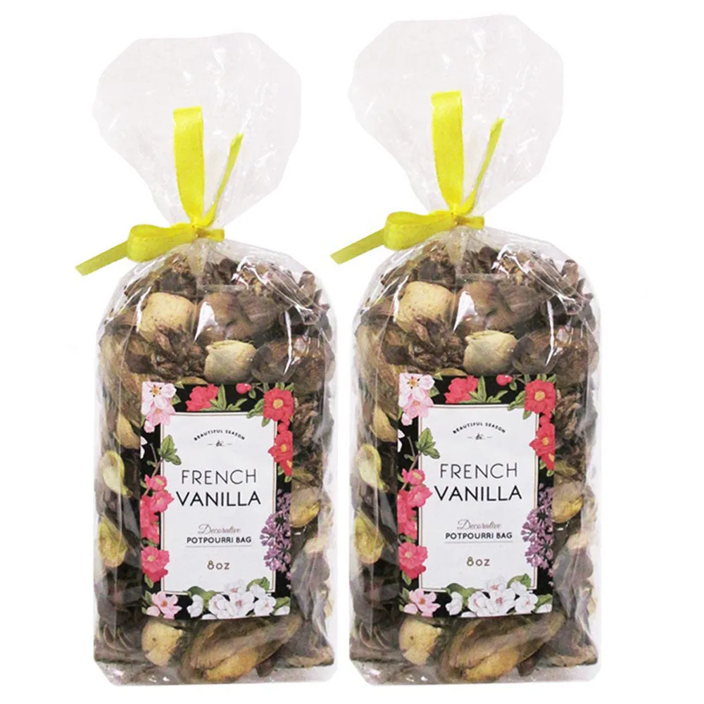 2 Pc French Vanilla Potpourri Scent Decorative Bath Home Fragrance Dried Flower
