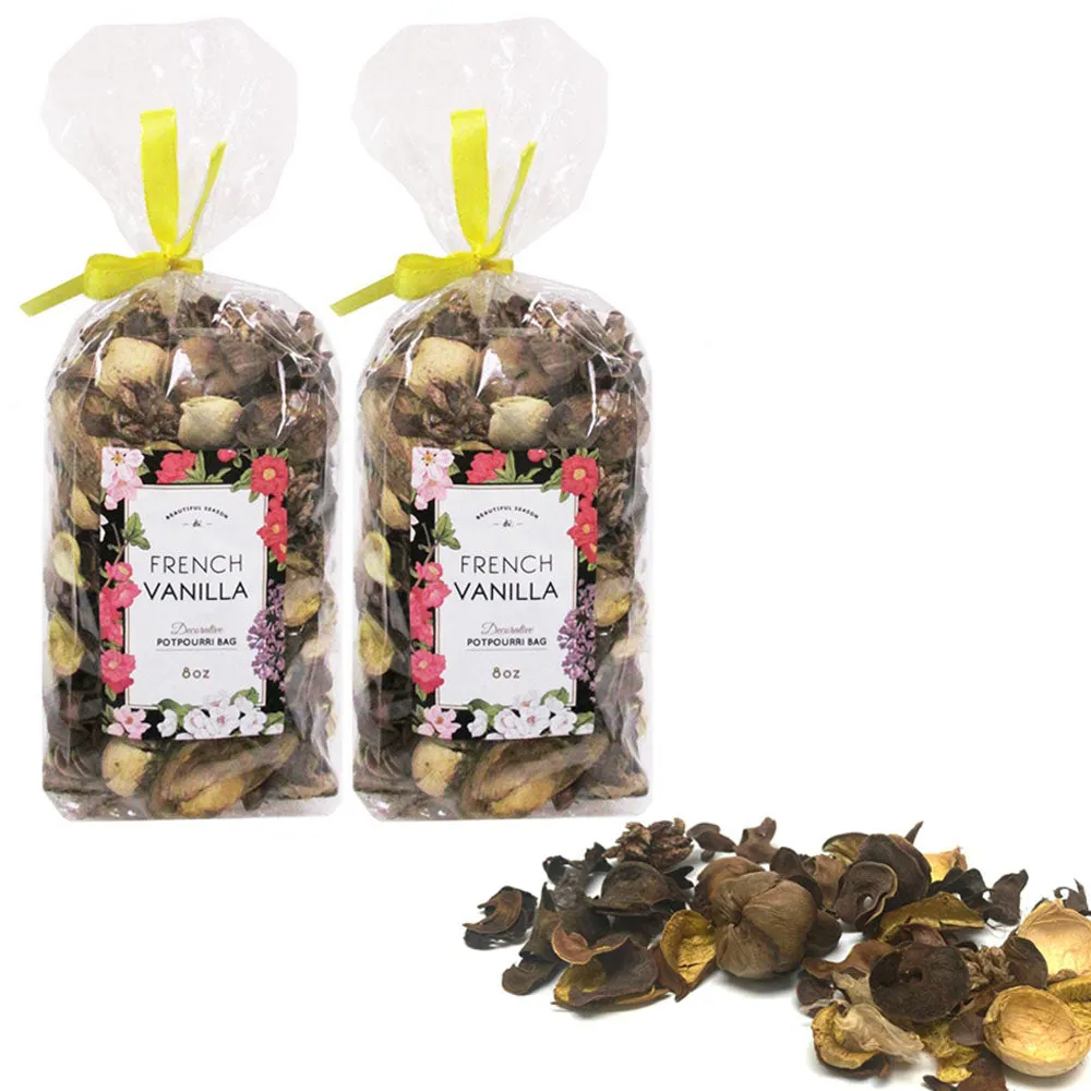 2 Pc French Vanilla Potpourri Scent Decorative Bath Home Fragrance Dried Flower