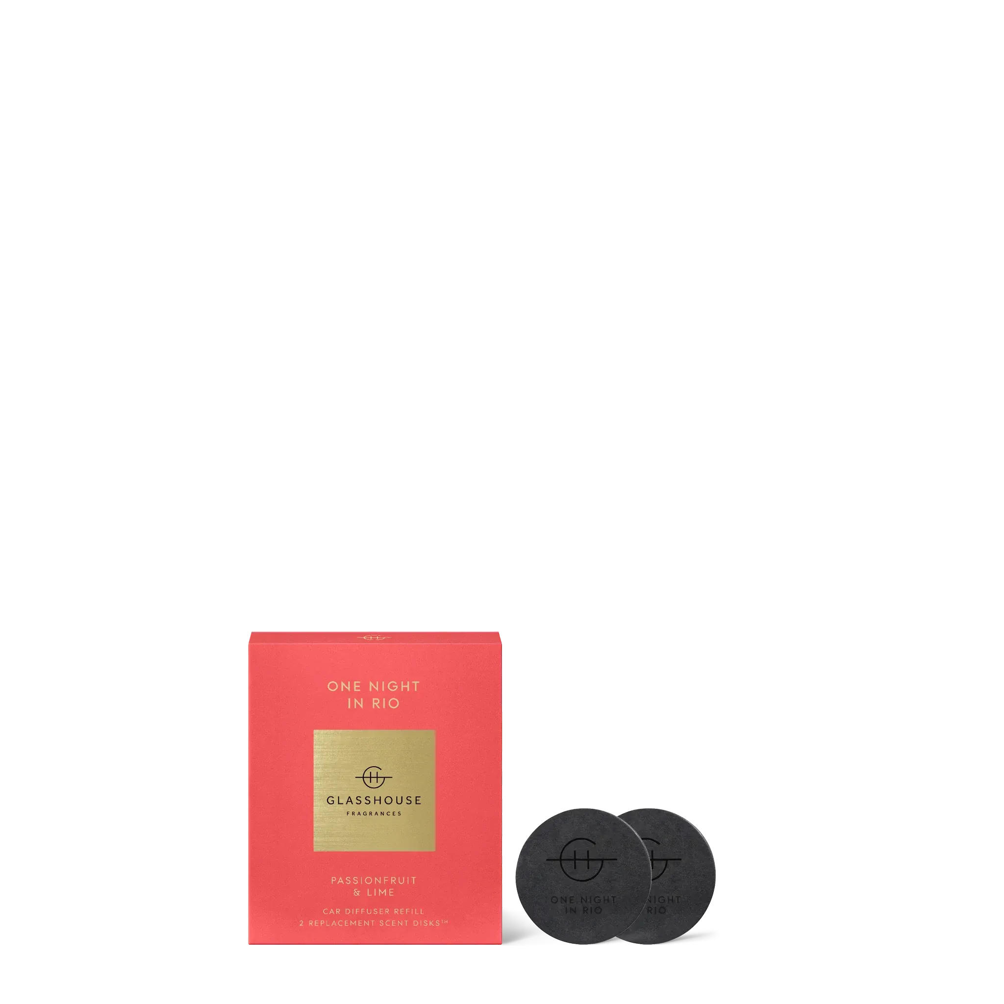 2 x Replacement One Night in Rio Car Diffuser Scent Disks