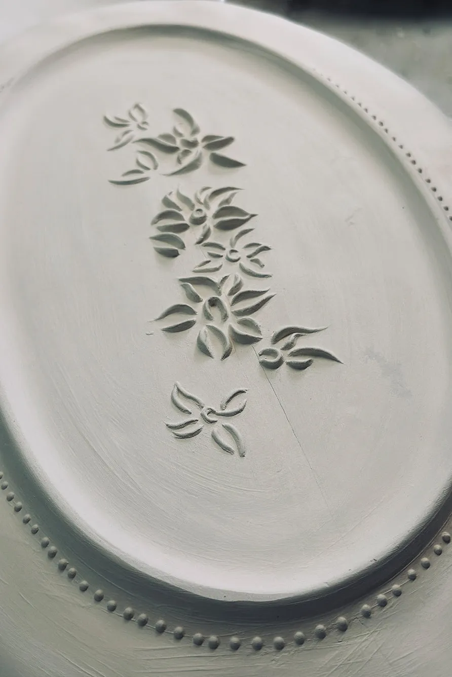 Bernadette's Falling Flower Green Soup Bowl, 22cm