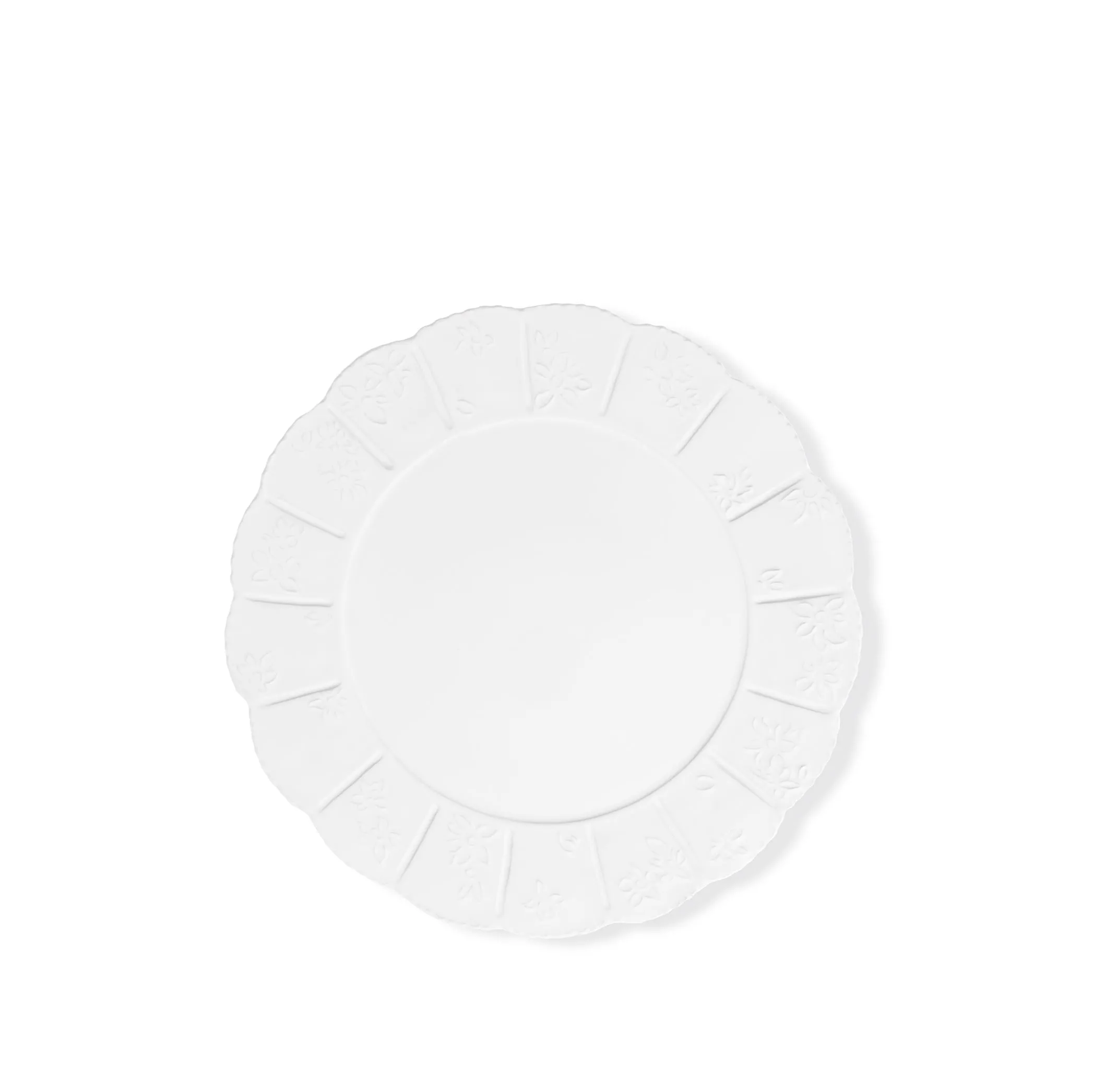 Bernadette's Falling Flower White Dinner Plate, 30cm