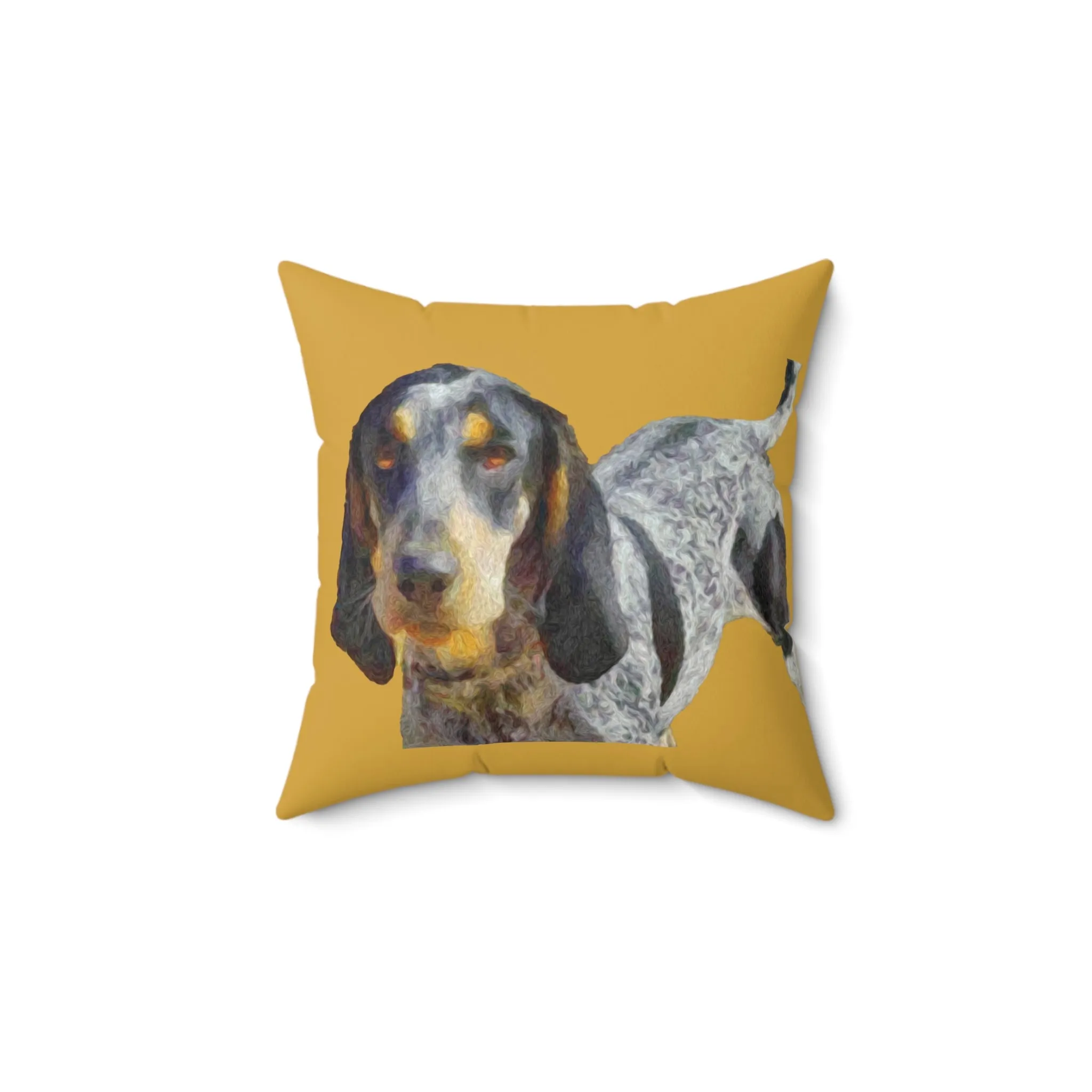 Bluetick Coonhound - Spun Polyester Throw Pillow