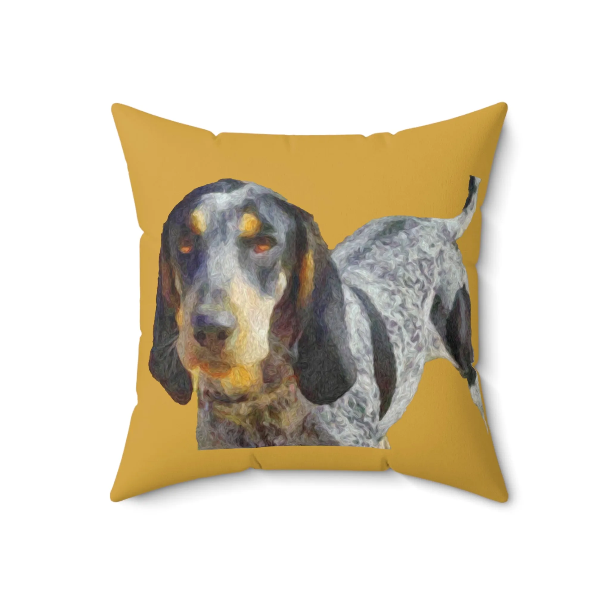 Bluetick Coonhound - Spun Polyester Throw Pillow