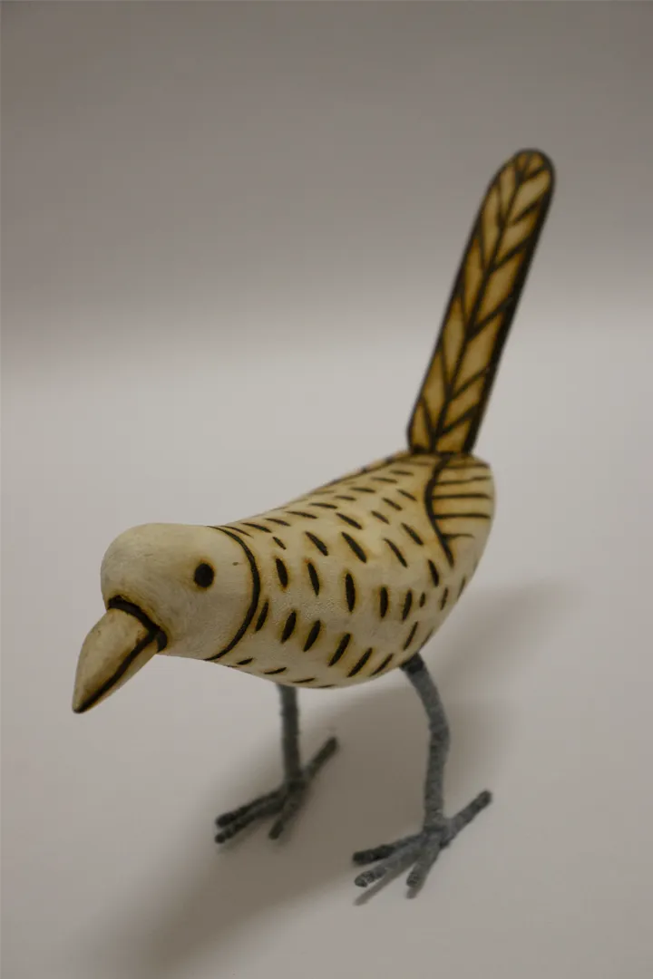 Chirayya Handmade Wooden Birds Set Of 2 Multi