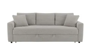 Connie - Boucle Sleeper Sectional Sofa With 2 Toss Pillows - Beige by Couch.com