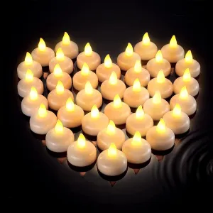 DRYPHON Multicolor Water Floating Led Candles for Home Decoration, Candles Decorative Items, Diwali Decoration Items for Home Decor, Flameless/Smokeless Decorative Items (24pcs, Multicolor)
