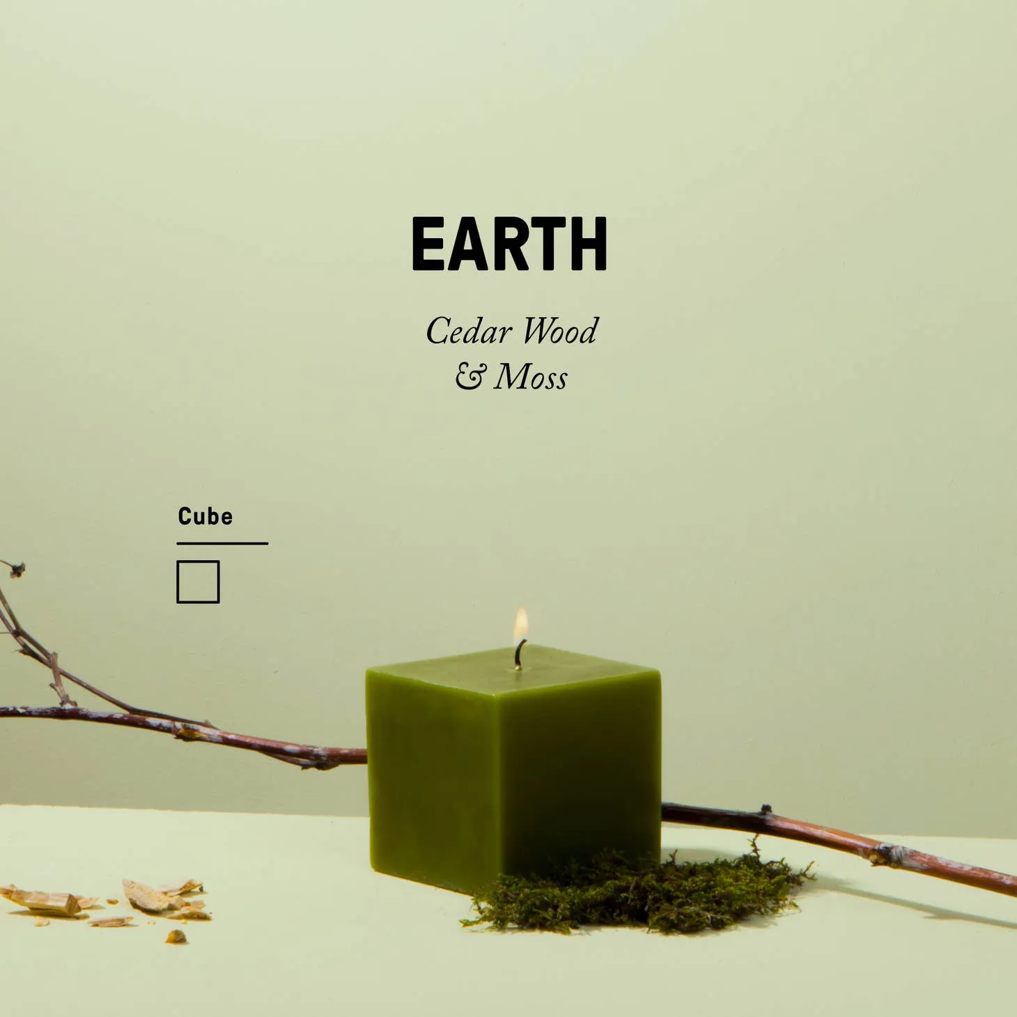 Earth Elements Candle Cedarwood   Moss Scent