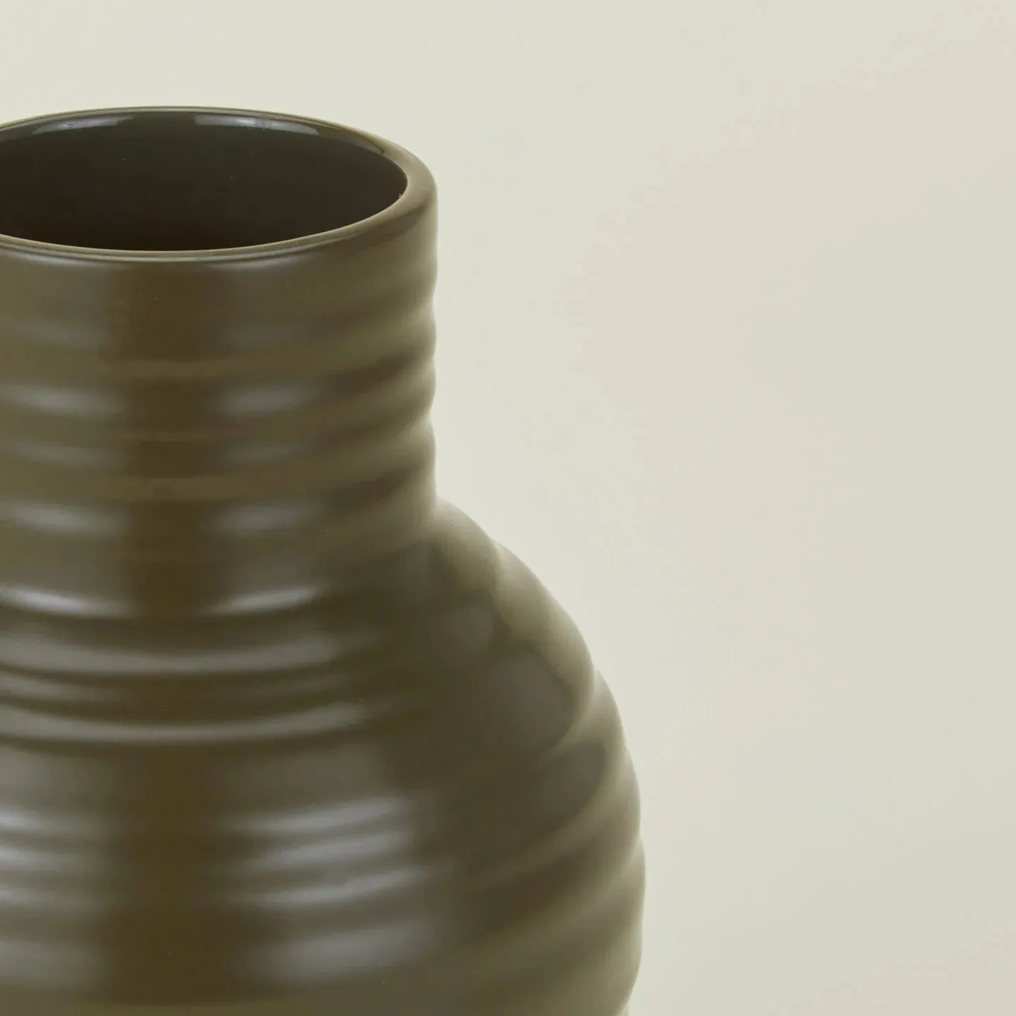 Essential Small Ceramic Vase (Olive)