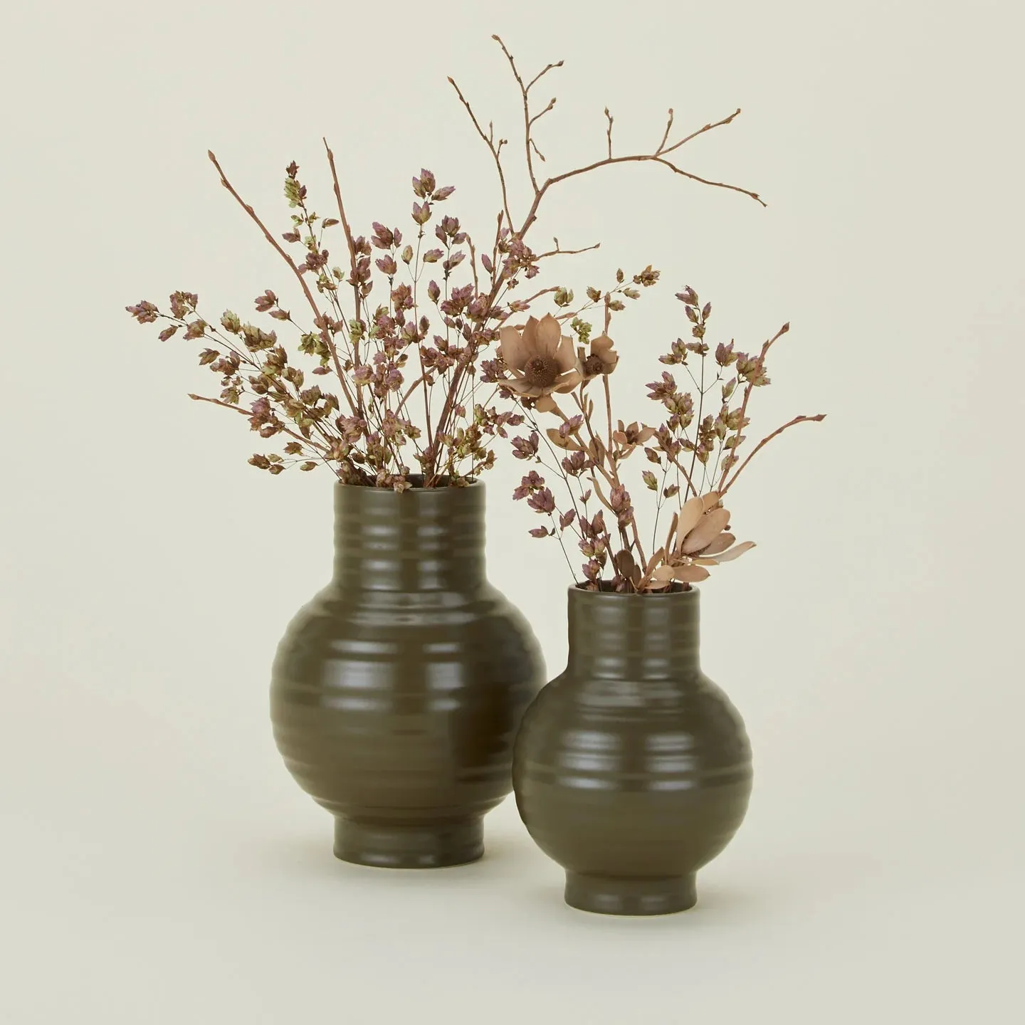 Essential Small Ceramic Vase (Olive)