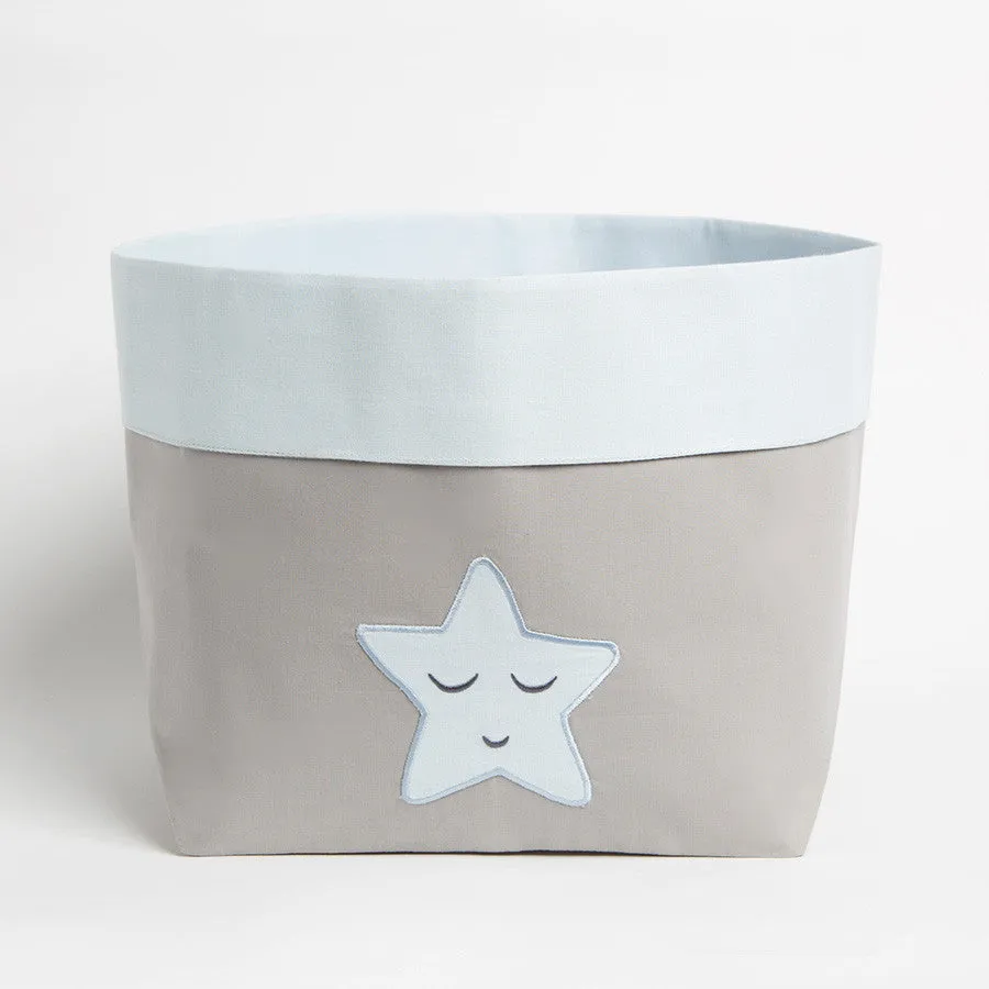 Fabric Storage Baskets <br> Blue Star, Set of 2<br><span style="font-size: 10px;">Can be Personalised</span>