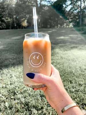 Have A Nice Day Glass Can