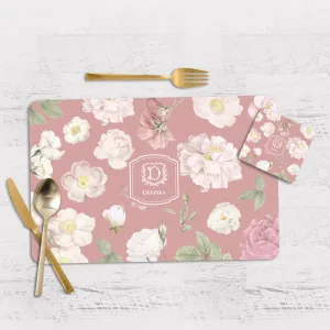 Petalia Tableware Set (4 Placemats & 4 Casters)
