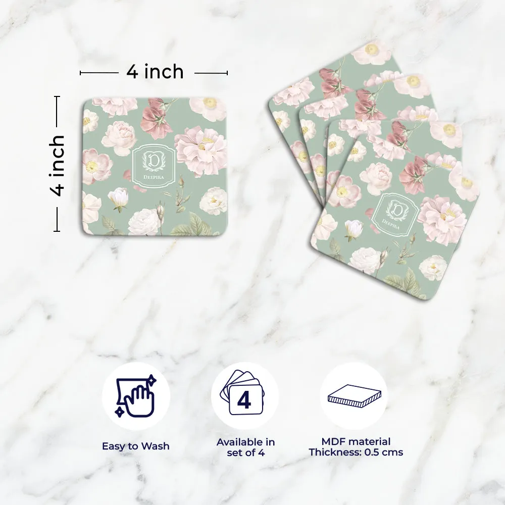 Petalia Tableware Set (4 Placemats & 4 Casters)