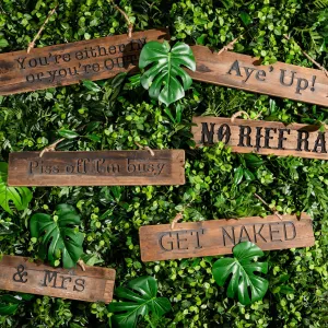 Reclaimed Wooden Signs - Various Designs