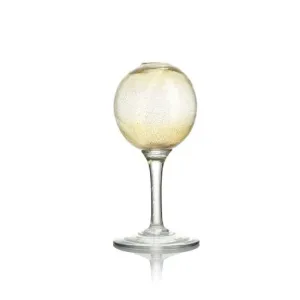 Round Bud Vase with Stem - Gold