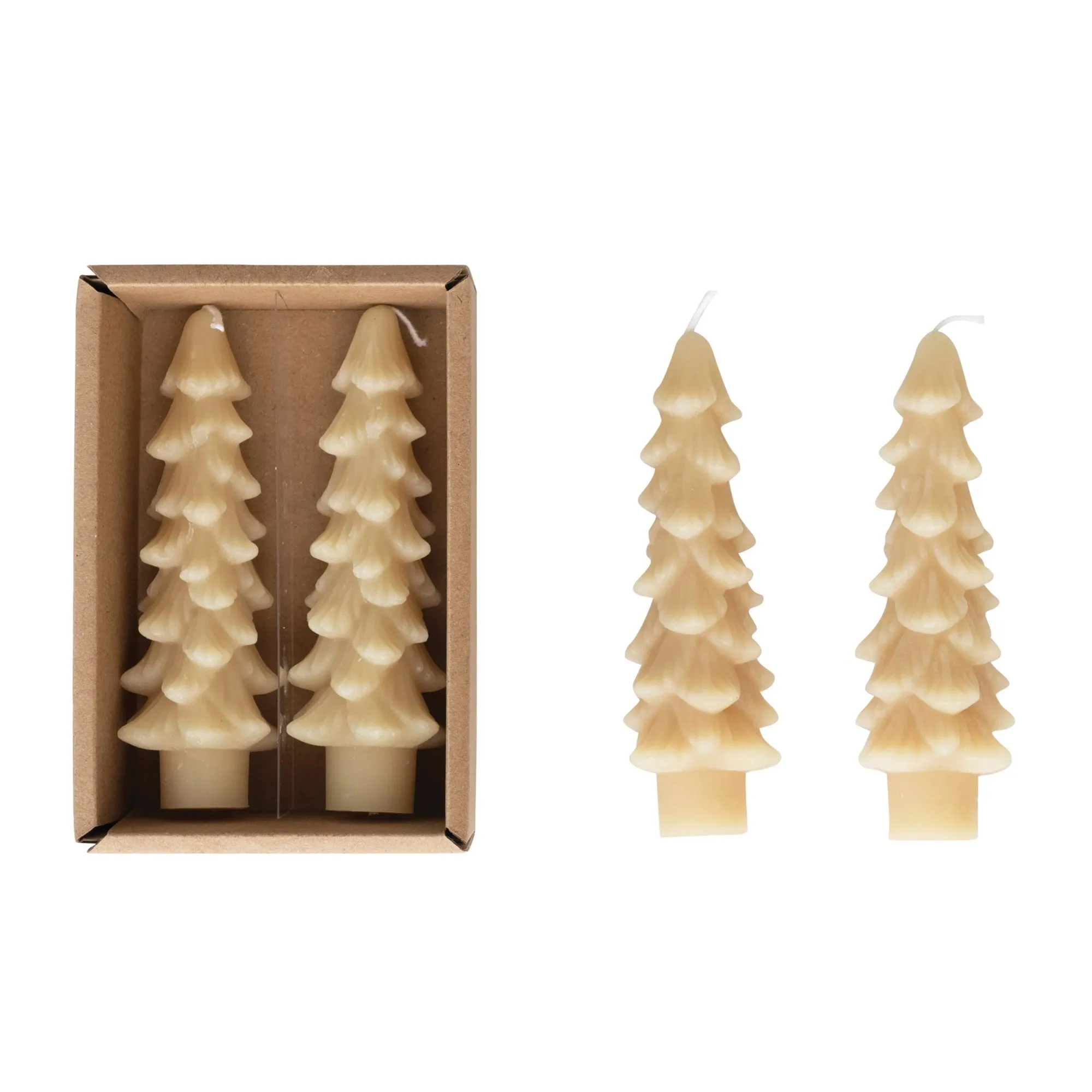 Small Tree Taper Candle | 2 Pack (Eggnog)