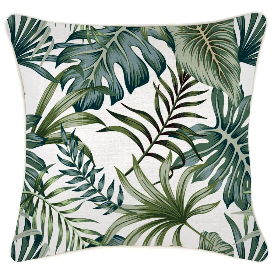 Tropical Palm Leaf-Indoor Outdoor Cushion Cover-With Piping-60cm X 60cm