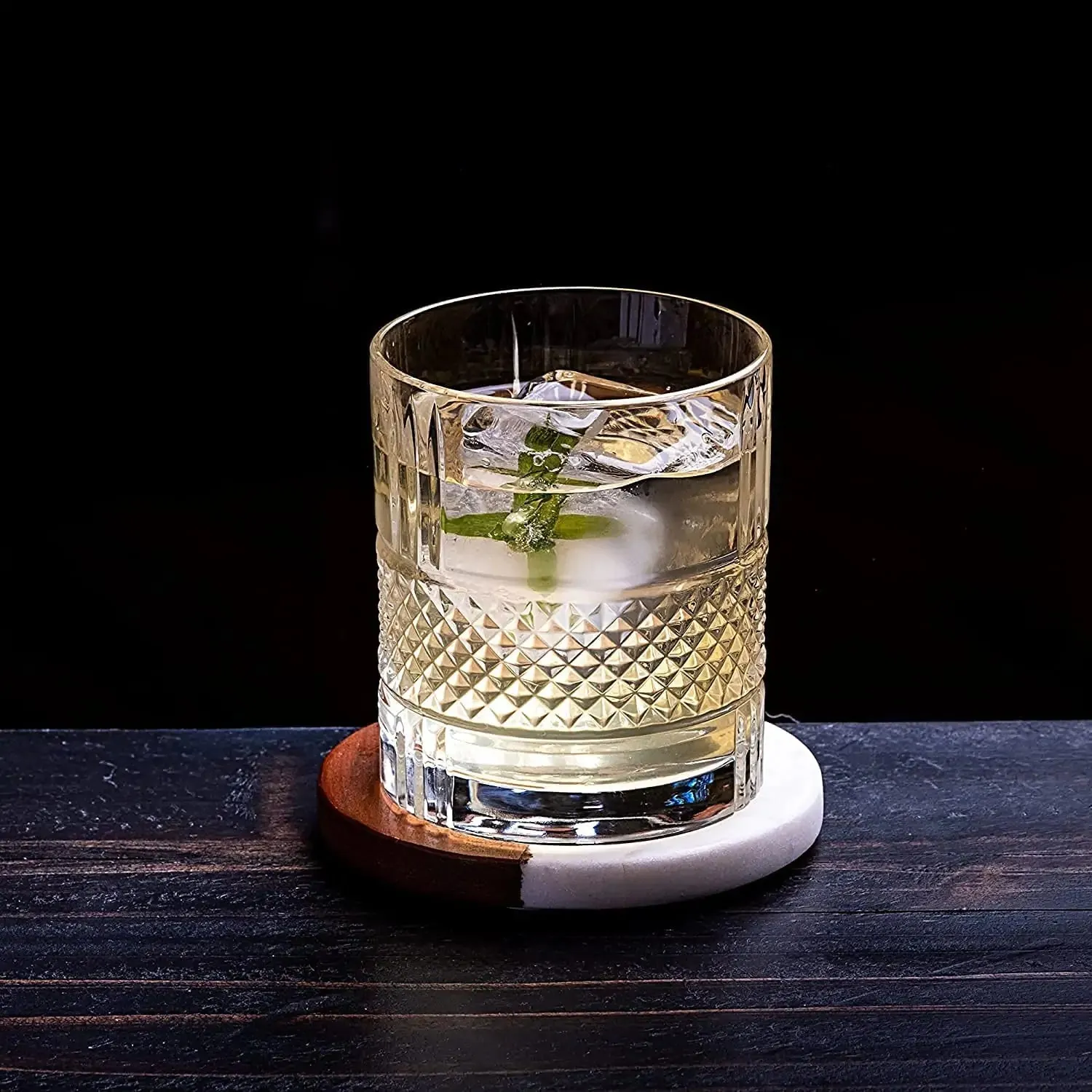 Whiskey Stones & Reserve Whiskey Crystal Glass