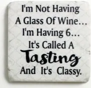 White Wine Coasters - Classy Tasting