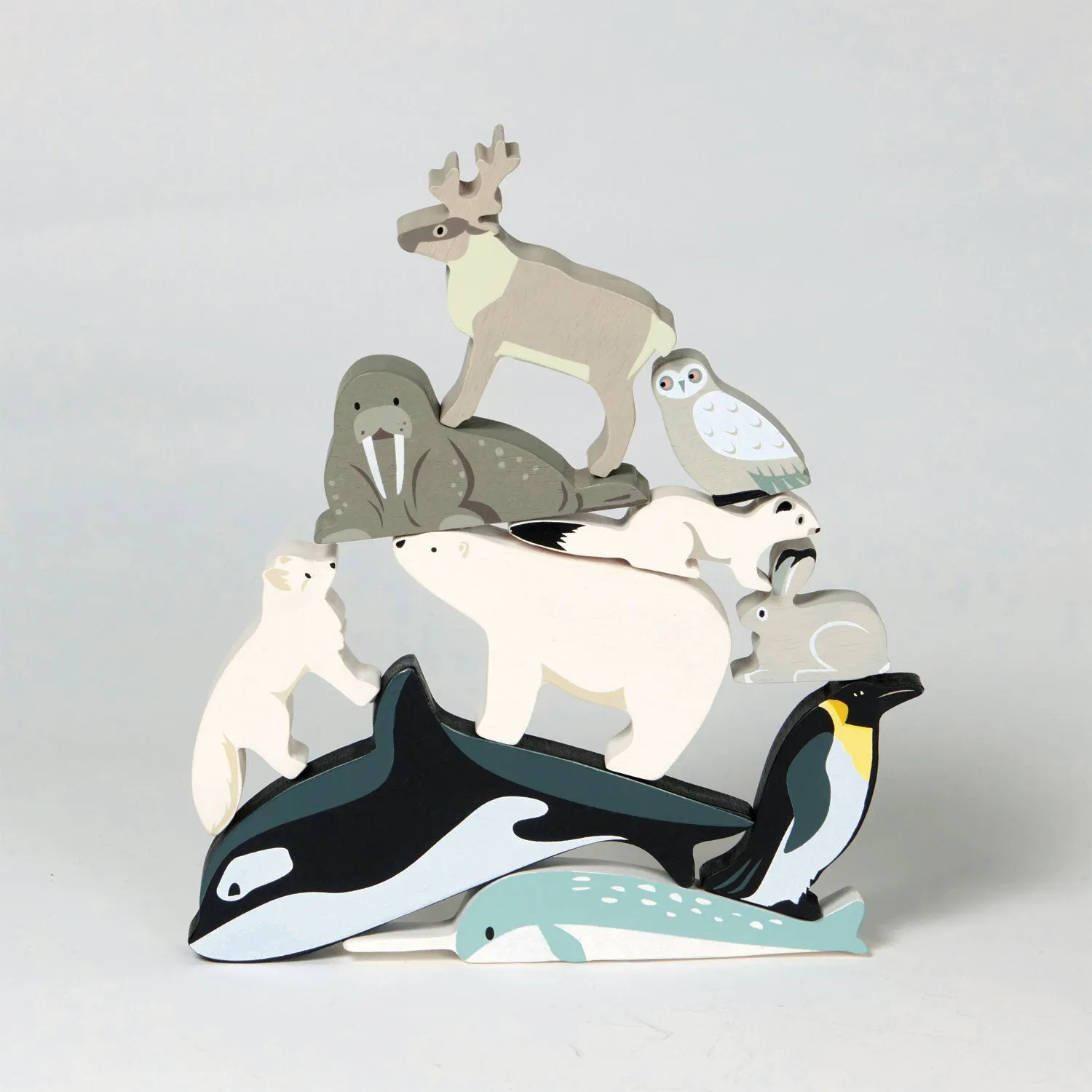 Wooden Polar Animal Set