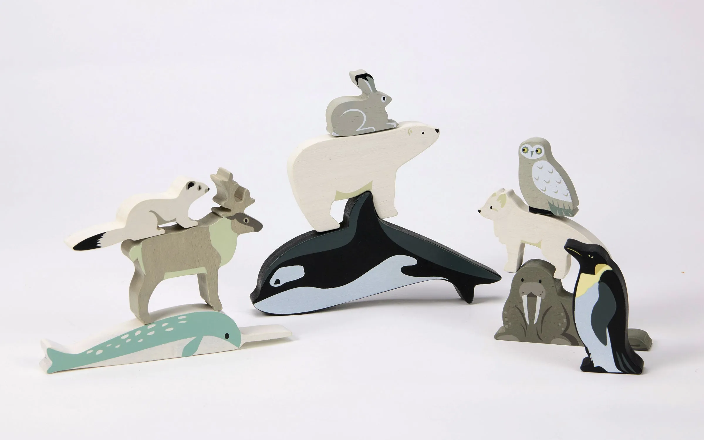 Wooden Polar Animal Set
